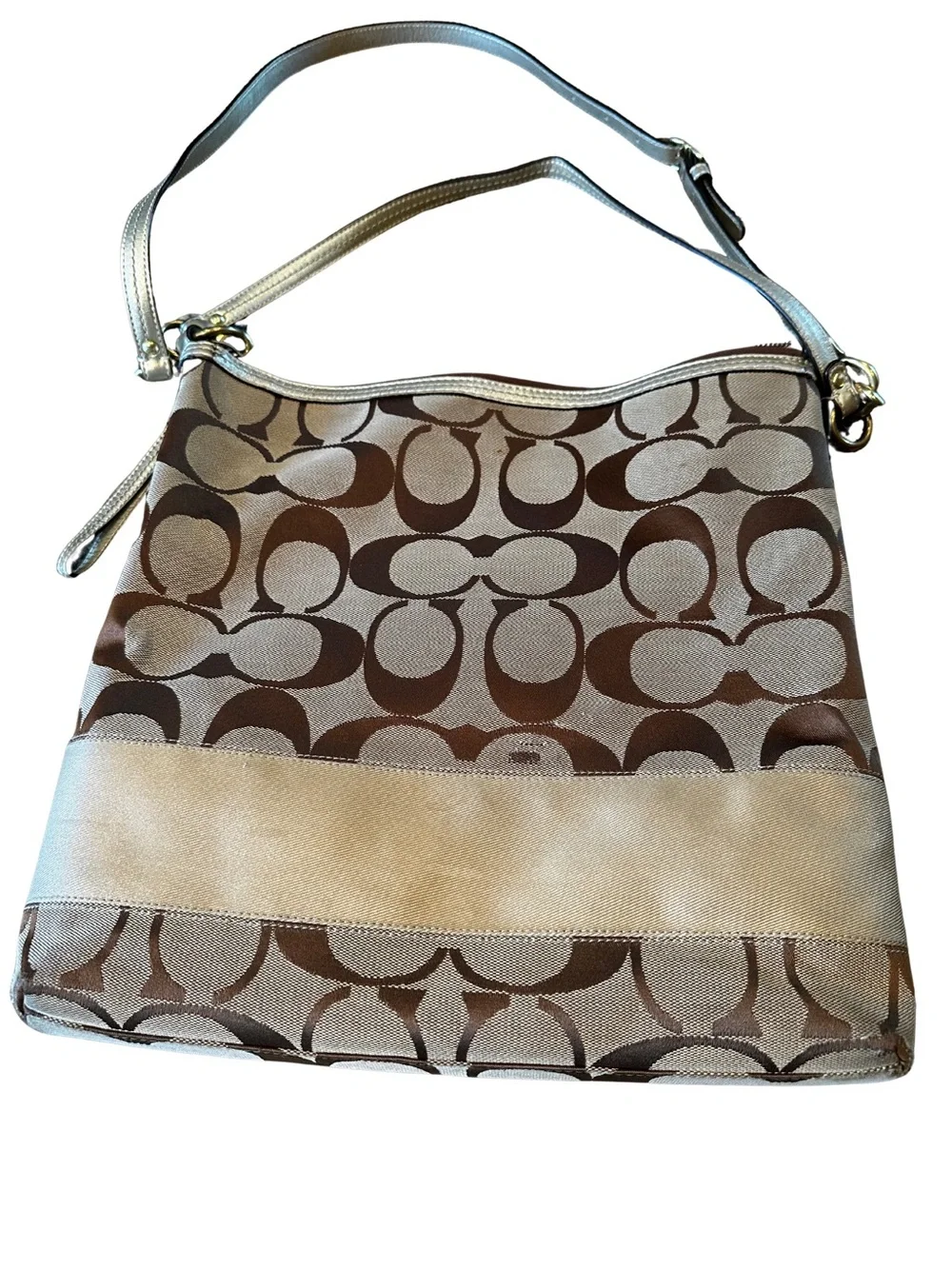 Coach Signature Stripe Convertible Shoulder Bag A0868-12434P